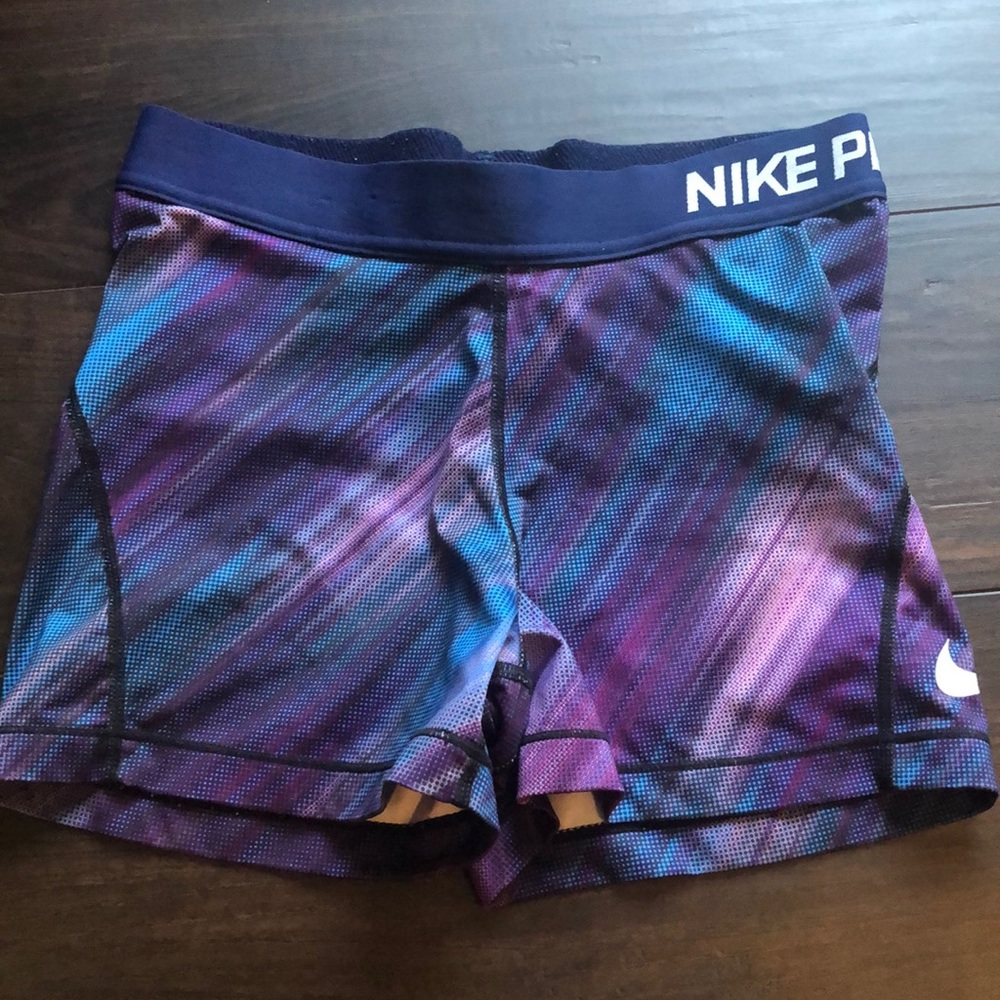 Galaxy colored Nike Pros 3”